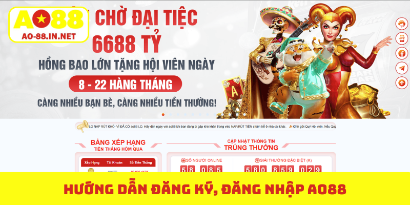 Đăng ký, đăng nhập AO88
