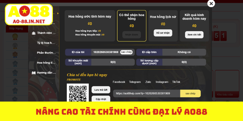 Nâng cao tài chính cùng đại lý AO88